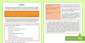 Wellbeing Information Sheet • Twinkl.com.au