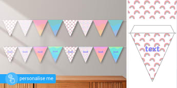 Recycled Wrapping Paper Bunting - Party Craft