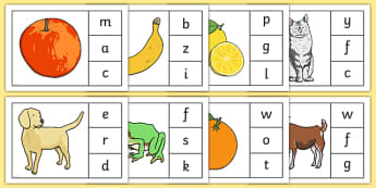 Initial Sounds Peg Matching Game
