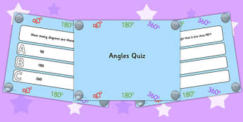 Angles PowerPoint Quiz - angles, powerpoint, quiz, math, numeracy