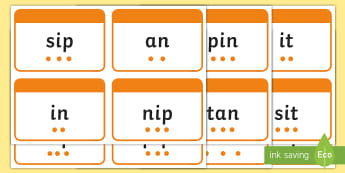 Phase 2 Sound Button Word Cards - DfES Letters and Sounds