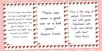 Remembrance Day Quotes for Peace Posters