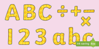 Yellow Display Letters | twinkl.com.au