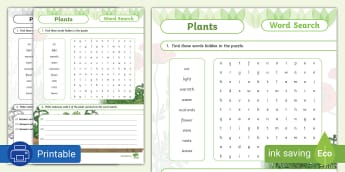 Plants - Wordsearch