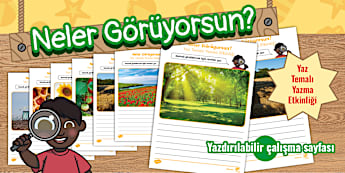 Neler Görüyorsun: Yaz Temalı Yazma Etkinliği-Twinkl