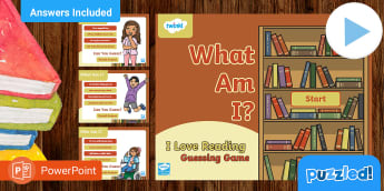 Who Am I? I Love Reading Guessing Game - Kids Puzzles