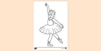 Ballerina Dress Colouring Page | Colouring Sheet