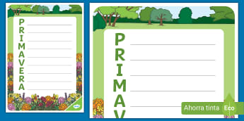 Acróstico Día de la Primavera | Materiales Educativos Twinkl