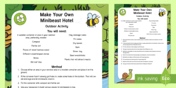 Make Your Own Minibeast Hotel Outdoor Activity