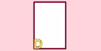 D Designs Border Letter D Artworks | twinkl.ca