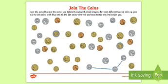 Join the Coin Worksheet