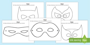 Superhero Masks (+ Template) - Party Activity