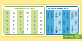 EYFS High Frequency Words - Primary Resource - Twinkl