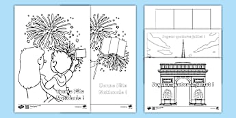 French: Bastille Day Colouring Pages - KS1