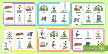 Sports Day Vocabulary Cards - ESL Sports Day Vocabulary