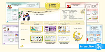 Etkinlikli Matematik Dersi Takvimi | 2. Sınıf - 2. Dönem