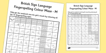 Sign Language Maze British Sign Language Alphabets | twinkl.co.uk