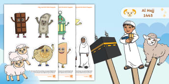 Hajj and Eid Al-Adha Stick Puppets