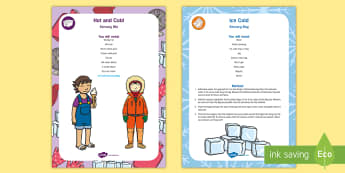 Hot and Cold Sensory Bin and Resource Pack - Early Concepts, ice, frozen, heat
