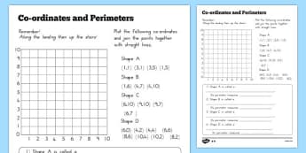 Coordinates in the First Quadrant - KS2 Coordinates Year 5