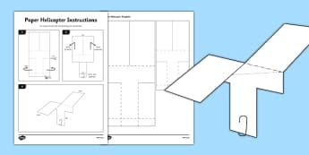 Paper Helicopter Basic Template 