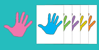 Blank Cut Out Hand Template Ks1 Primary Resources