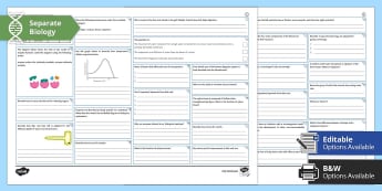 Beyond Secondary | AQA Biology | Revision Mats - Twinkl