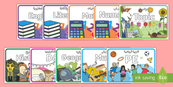 Learning Subject Display Stick Displays | twinkl.ca