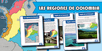 Regiones naturales de Colombia y departamentos - Twinkl