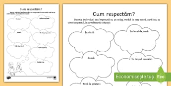 Cum respectăm? – Fișă de lucru