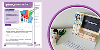 Mesaj de apreciere pentru profesori – Felicitare 3D