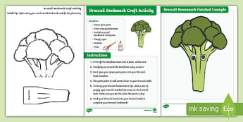 Free Broccoli Bookmark Craft for Kids | Free DIY Download