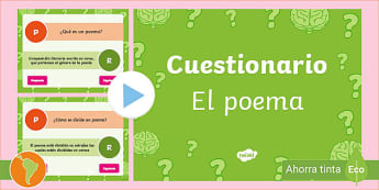 Juego: PowerPoint - El poema