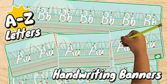 A-Z Letters Handwriting Banners