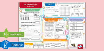 Year 4 Maths GL Style Activity Mat