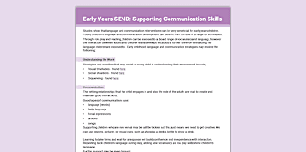 Early Years SEND Resources | twinkl.co.uk