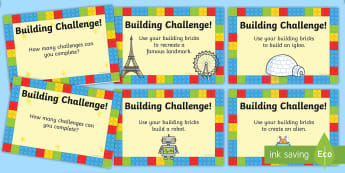 Building Brick Box Templates - Lego Style Nets - Twinkl
