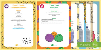 Phase 1 Phonics: Environmental Sounds Sensory Bin and Resource Pack - sensory play, letters and sounds, phonics, everyday sounds, Aspect 1, 