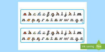 Alphabet Strips - English Device - Twinkl image about Alphabet Strip Printable named Alphabet Strips - English Instrument - Twinkl