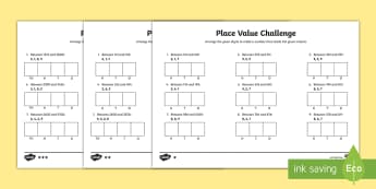 Place Value Flip Chart Printable