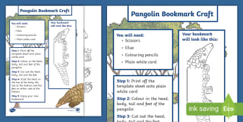Pangolin Bookmark Craft