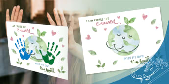 I Can Change the World With My Own Hands Handprint Activity