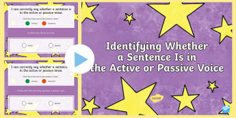 Active vs Passive Writing Lesson PowerPoint