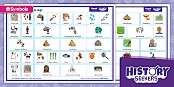 Twinkl Symbols: Stone Age - Iron Age: AAC Mat