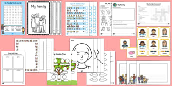 My Family  Activity Pack - All about me, my family, family, extended family, family tree