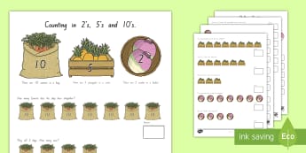 Counting in 2s, 5s and 10s Multiplication Worksheet / Worksheet - New Zealand Maths, skip counting