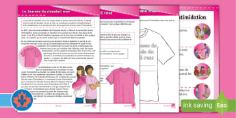 FSL Pink Day Lesson Plan – La journée rose 