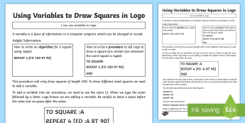 Variables Code Drawing Programming Variables | twinkl.co.uk