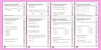 SPaG KS2 Worksheets - English Test Printable Worksheets