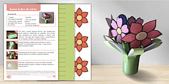 Buchet de flori din hârtie – Activitate practică